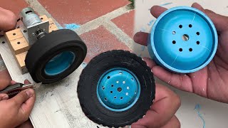 How to Make RC Car Tire / Wheel From PVC Pipe and Black Rubber - RC Truck Tire/Wheel 1/8 Scale