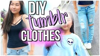 DIY Tumblr Clothes | Upcycle Old Clothing WITHOUT Transfer Paper | JENerationDIY