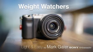 FullFrame WeightWatchers  Sony Alpha light & compact G series prime lenses