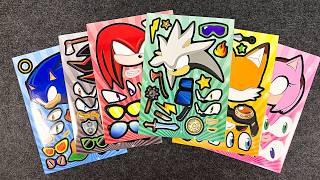 [⚡Paper DIY⚡] SONIC THE HEDGEHOG Make a Face Sticker Book 💙 Sonic, Shadow & Friends | ASMR screenshot 2