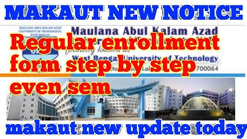 #makaut regular enrollment for all students step by step || form fill up for even sem || #makaut