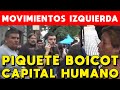 Cuadras de piqueteros boicot a capital humano pettovello todo armado por movimientos de izquierda