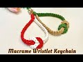 [Wrislet Keychain] Hướng dẫn làm móc khóa vòng tay macrame tiện lợi | Macrame keychain Tutorial