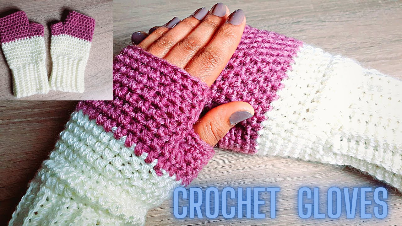 How to crochet fingerless gloves | crochet gloves - YouTube