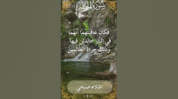 59Quran Surah Al Hashr  Al Sheikh Islam Sobhi الشيخ اسلام صبحي   سورة الحشر    9