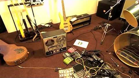 How to use an Akai reel to reel as a tape delay. Using marshall bluesbreaker amp.