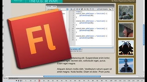 Contoh Pembuatan Animasi gotoAndPlay pada Action Script