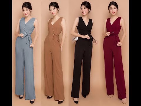 Jumpsuit Đồ Bay Dài Ống Suông Thắt Nơ Eo Sang Trọng 903 – Thời Trang EKO