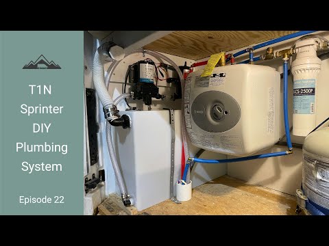 Van Build Episode 22! Installing our Van Plumbing and Explaining the Water System Components!