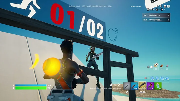 Playing a 1v1 against my cousin.