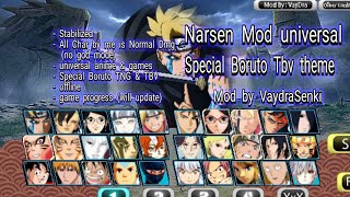 NARSEN reMOD Ninja Legend Universal/ Naruto senki 2024 mod boruto Tbv Stabilized by Vaydrasenki