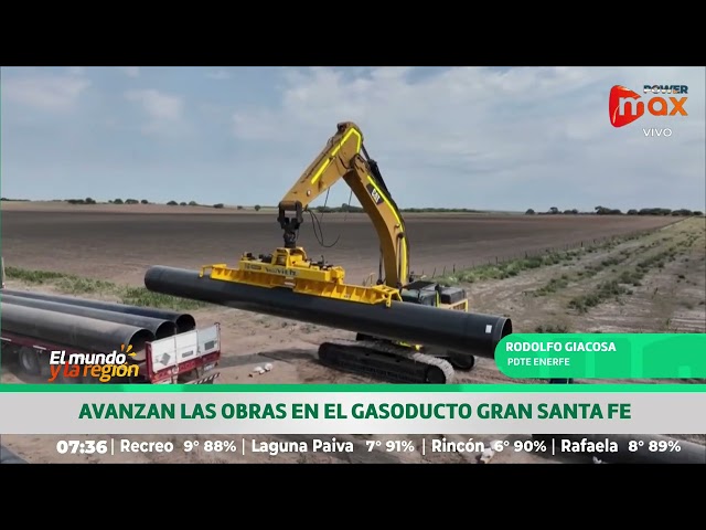 Gran Santa Fe: avanza la obra del gasoducto metropolitano