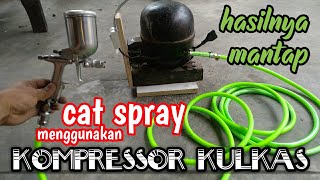 Mesin Kompressor kulkas untuk ngecat.. hasil mantap