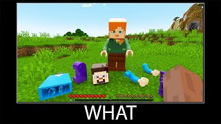 Minecraft wait what meme part 313 realistic minecraft Lego movie