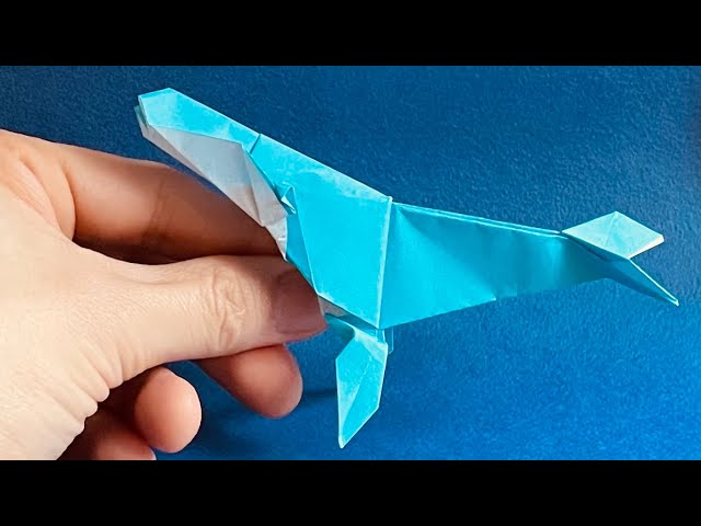 Origami Whale - Easy Instructions for Beginners * Moms and Crafters