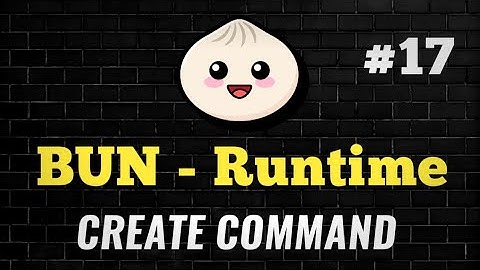 #17 - Bun Create Command | Complete Bun Course 🔥 | Node JS | JavaScript | Bun | Hono | Deno #coding