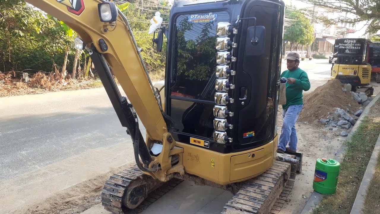 รีวิวภายนอกCAT 303.5E CR สวยมาก จัดสดมาพึ่งทำงานได้500ซ.ม