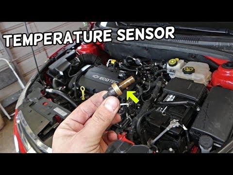 CHEVROLET OPEL 1.8 ECOTEC ENGINE WATER TEMPERATURE SENSOR LOCATION REPLACEMENT CRUZE, SONIC, ASTRA