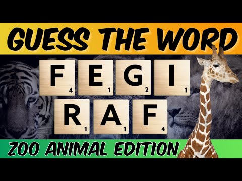 Guess the Jumbled Words Game | Zoo Animal Edition