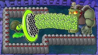 PLANTS VS ZOMBIES HACK || Gatling Pea Gloom Shroom vs Giga-Gargantuar Zombie Dr.Zomboss