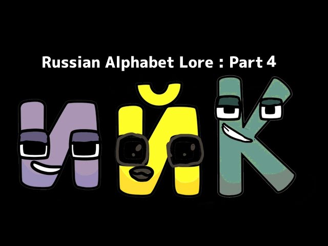 Russian alphabet lore Й but different