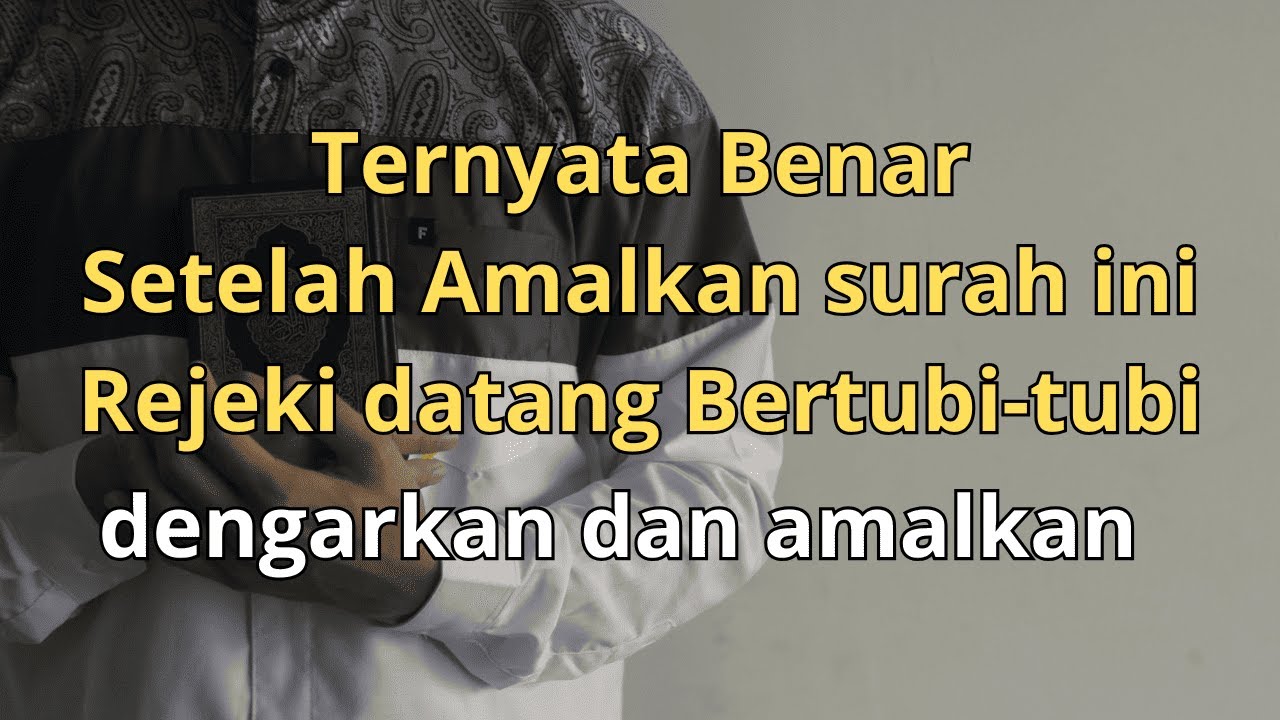 DZIKIR PENARIK REJEKI DARI SEGALA PENJURU