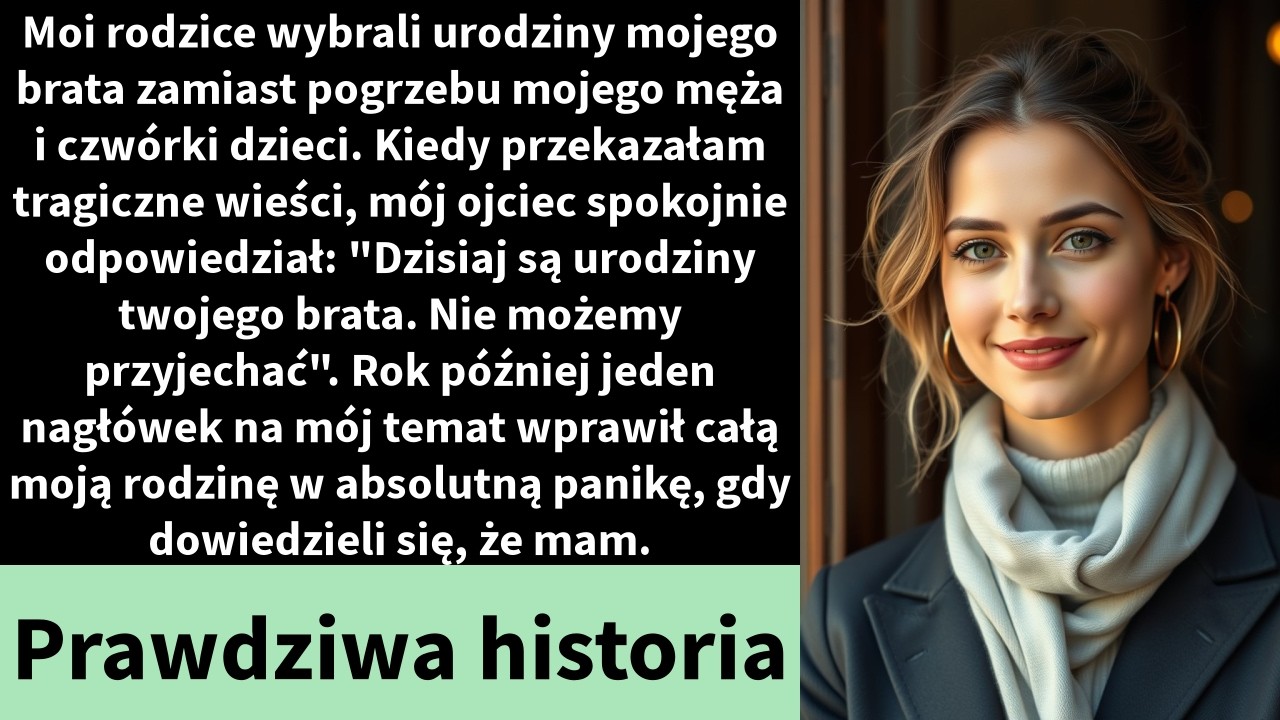 Stałam na szpitalnym korytarzu, ściskając plastikową torbę ze zwęgloną obrączką męża i smoczkami moich bliźniaków, gdy zadzwoniłam do ojca, żeby powiedzieć mu, że jego córka i czwórka wnucząt...