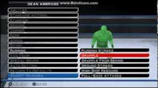 WWE SVR 11 DEAN AMBROSE MOVESET FORMULA