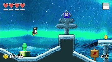 SuperTux Advance: Learning the Slopes speedrun in under 14 seconds