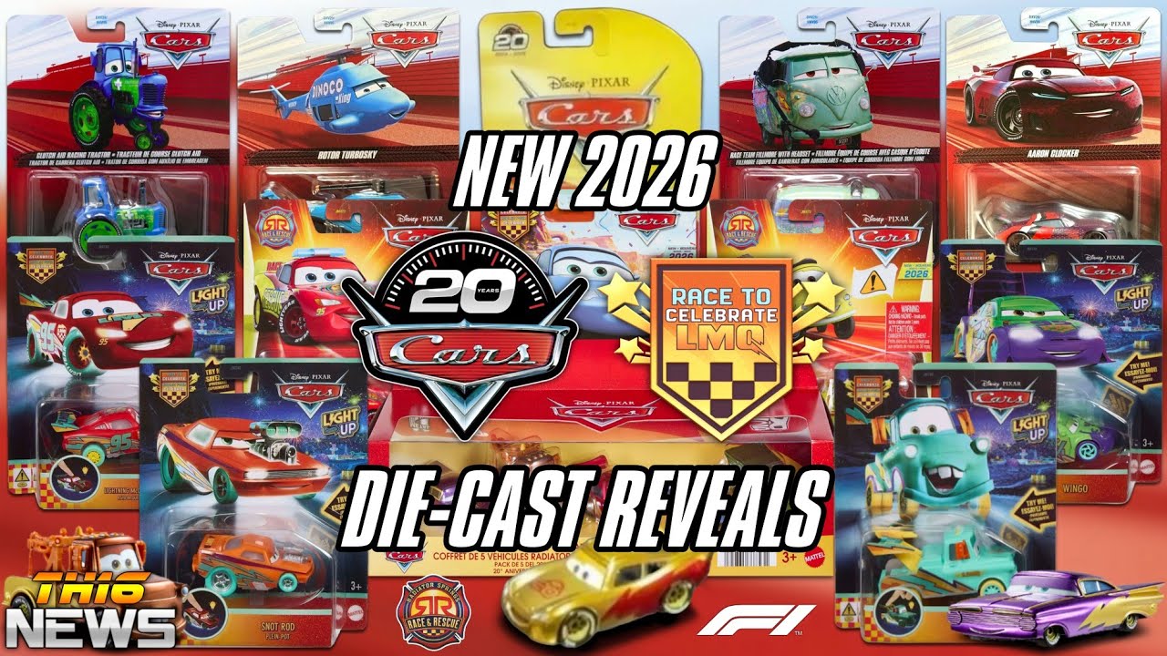 NEW 2026 Disney Cars 20 Years Diecast Reveals: Singles, Race to