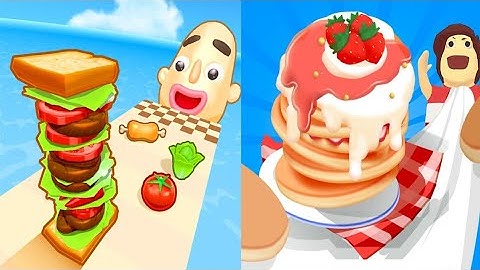 Sandwich Runner VS Pancake Run - All Levels SpeedRun Gameplay Android iOS Ep1