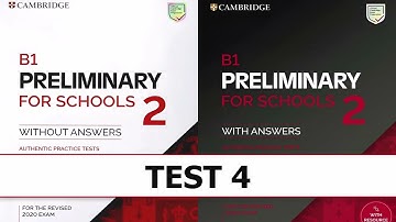 PET  Preliminary for Schools 2 Tests 4