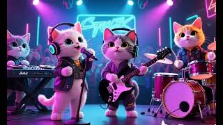 Umi Ina Kubawakan Ayam  Animasi Kitten Meow Band Lucu cat imut funny