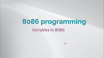 8086 programming. Part03-VARIABLES in 8086