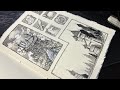 Relaxing Fantasy Worldbuilding Sketch Old Manuscript Art Black Grey Pen Drawing 