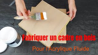 Acrylique  Fluide Pouring Fabrication d'un cadre en bois ?#acryliquepouring 127