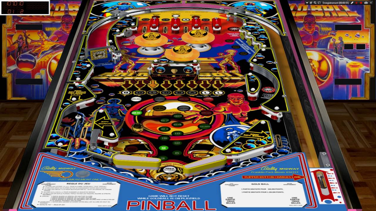GOLD BALL BALLY visual pinball test YouTube