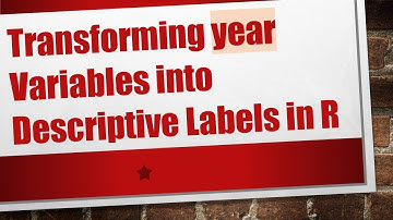 Transforming year Variables into Descriptive Labels in R