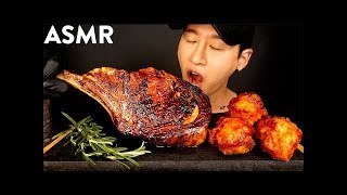Asmr tomahawk steak & bbq chicken ...