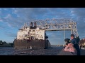 Loud as Hell Ship Horn The American Spirit Passing Under Aerial Lift Bridge in Duluth, MN