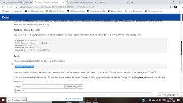 using python to access web data week 6 geoJson API
