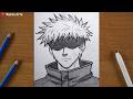 How to Draw Gojo from Jujutsu Kaisen | Easy Anime Drawing Tutorial (Step-by-Step for Beginners)