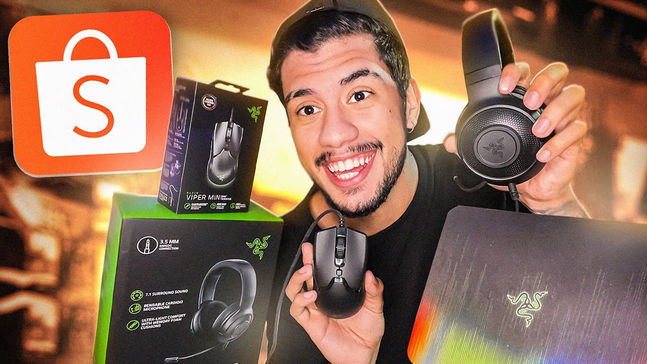COMPREI UM KIT DA RAZER NA SHOPEE - YouTube