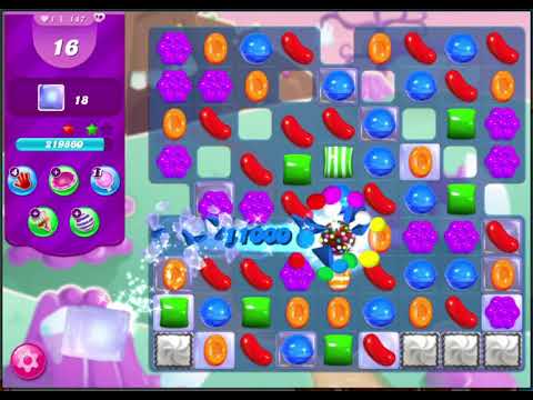 Candy Crush Saga Level 147 Walkthrough with out any booster. 