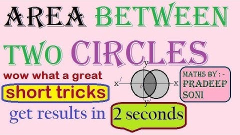 ULTIMATE short tricks of area between two circles