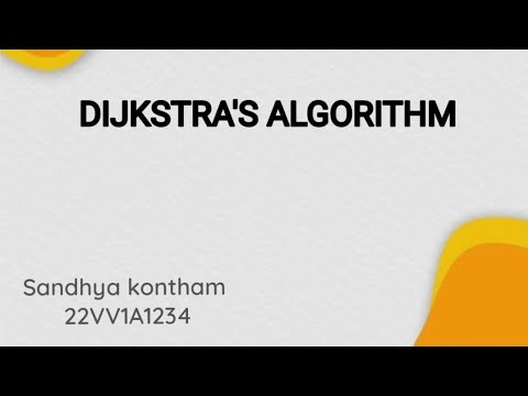 Dijkstra's Algorithm||code for algorithm in python - YouTube