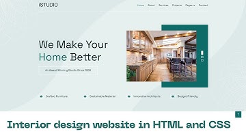 How to make a Interior Design website in HTML CSS and Javascript | Source code