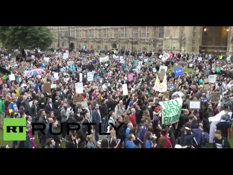 LIVE: Anti-'‪‎Brexit‬' protest hits London