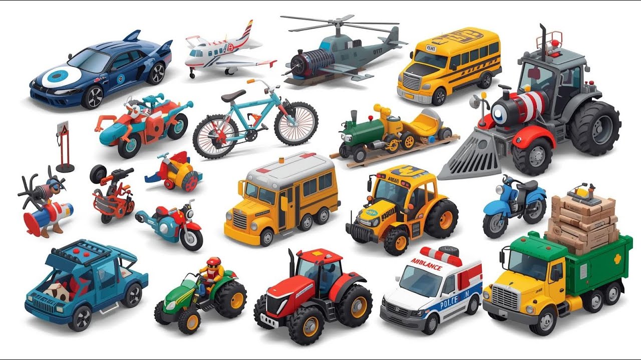 Vehicle ABC Song – Learn the Alphabet With Cars, Trucks, Trains, and Planes