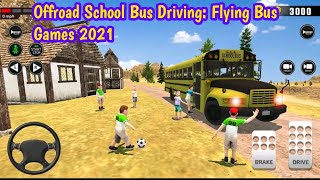 Offroad School Bus Driving: Flying Bus Games 2021 screenshot 2